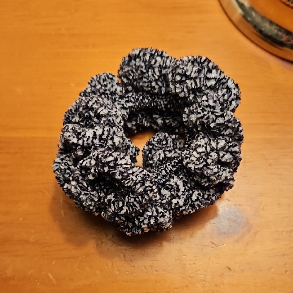 🌟3/$10🌟Handcrafted Black & White Crochet Scrunchie